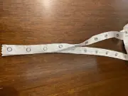 3 yards heavy duty WHITE Cotton Twill silver metal snap tape Fasteners 3/4" wide