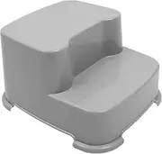SWOOMEY 1pc Two Step Training Step Stool Non Slip Toilet Safety Stool for Bathroom Smooth Material Space Saving Design for Independence Washing Hands and Brushing Teeth