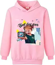 [Xpialong] A for Adley Merch Boy Solid Color Jumper Kids Topsfor 3-13 Years Girls Fashion Sports Hoodies