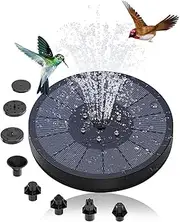 Solar Fountain Pump, Solar Water Fountain with 8 Nozzles & 7 Colorful LED Lights, Solar Fountain for Bird Bath, Floating Solar Water Pump Solar Pond Fountain for Garden, Pond, Pool and Fish Tank