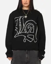 [X-LARGE] X-large La Knit Sweater Black - Size S S Black