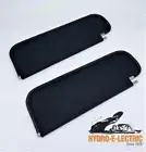 1962-1964 Chevy II/Nova Basketweave Grain Vinyl Upholstered Sun Visors- Black