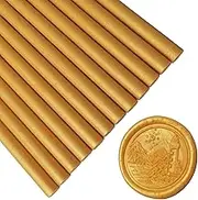 12PCS Gold Sealing Wax Sticks for Wax Seal Stamp, YOSENLING Seal Wax Sticks for Glue Gun,Great for Wedding Invitations, Wine Packages,Cards Envelopes, Gift Wrapping (Gold)
