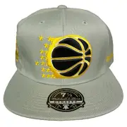 Orlando Magic Mitchell & Ness NBA Fitted 7 1/2 Flatbill Hat Cap 3D Logo Gray NWT