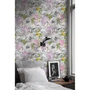 Monochrome birds removable Wallpaper white Wall Mural Self Adhesive Peel & Stick
