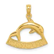 14k Yellow Gold CANCUN Dolphin Charm