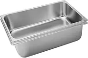 SOGA 2X Gastronorm GN Pan Full Size 1/1 GN Pan 20cm Deep Stainless Steel Tray - Baking Trays - GastronormPans5406X2