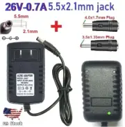 26V 0.7A AC Adapter DC Power Supply Charger Cord 5.5x2.1mm with 2 DC Plug Tips