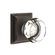 Emtek Georgetown Crystal Door Knob Privacy Wilshire Rosette Oil Rubbed Bronze