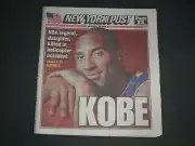2020 JAN 27 NEW YORK POST NEWSPAPER - KOBE BRYANT KILLED IN HELICOPETER ACCIDENT
