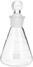 iplusmile Glass Erlenmeyer Flask 150ml, Graduated Borosilicate Conical Flask Glass Beakers with Glass Stopper for Experiment Chemistry Tool