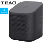 TEAC Wireless Charging Bluetooth Speaker Stylish Lightweight Portable - Black
