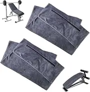 Sports Towel, Pack of 2, 120 x 50 cm, Fitness Towel, Sports Towel with Zip Pocket, Microfibre Fitness Towel, Yoga Towel, Suitable for Fitness Activities, Grey