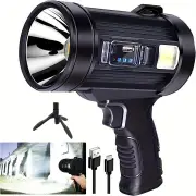 NNETM Ultra Bright Rechargeable Spotlight Flashlight with Color Filters - Perfect for Camping