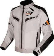 LS2 Garda Air, textile jacket women , color: Light Grey/Black/Orange , size: XL