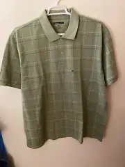 Men’s Van Heusen golf shirt pull over XXL green NWT