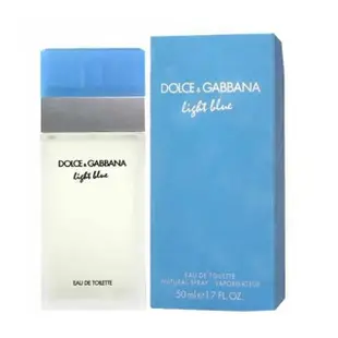 【DOLCE&GABBANA 杜嘉班納】Light Blue淺藍女性淡香水50ml(隨機搭贈針管 .專櫃公司貨)