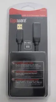 NEW & SEALED Gigaware 6-Foot USB 3.0 Extension Cable W/Gold Plated Connectors