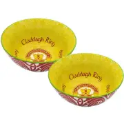 Irish Celtic Bowls Set of 2 with Claddagh Ring Design 4.3in Cereal Soup Bowls