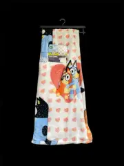 Disney Bluey & Bingo Hugs Hearts Large Plush Throw Blanket 50x70 New