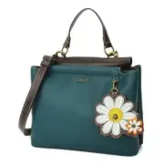 NEW Chala Convertible Satchel Crossbody Tote Turquoise Blue Pleather DAISY gift