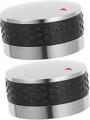 CIMAXIC Versatile BBQ Grill Knob Set 2 Pcs Replacement Control Knobs for Gas Burners Electric Stove Oven and Cooktop