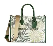 MICHAEL KORS MIRELLA MD EAST WEST TOTE SATCHEL SHOULDER BAG FERN GREEN MULTI