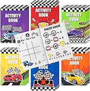 JAPBOR Race Car Coloring Books - 24PCS Mini Racing Cars Activity Color Books Bulk for Kid Party Favors, Truck Transportation Themed Small Coloring Pages for Birthday Gifts Class Drawing Painting Game