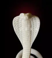 White Spiritual Protection Statue for Cobra Goddess , Handmade Snake Statue
