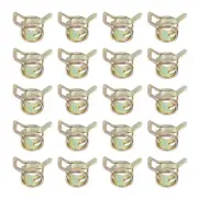 20 Pack Spring Band Hose Clamps for 11.5-12.2mm OD Hose Band Clips Gold
