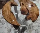 Clear Epoxy Coffee Table Top, Epoxy Round Center Table Top, Black Friday Sale