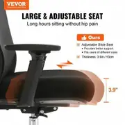 Ergonomic Office Chair with Slide Seat, Desk Chair with Mesh Seat, Angle and Height Adjustable Home Office Chair with Back and Lumbar Support, Swivel Computer Task Chair