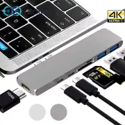 3/7 in 1 USB-C Hub Single/Dual Type-C Multiport Adapter 4K HDMI For MacBook Pro