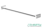 Caroma Track Single 600mm Bathroom Towel Rail Chrome on Brass 90225C