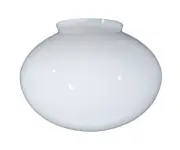 B&P Lamp 8" Oval Shaped Opal Glass Modern Shade