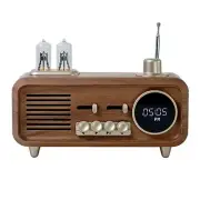 Retro Bluetooth Speaker with FM Radio & clock-vintage Portable Bluetooth speaker