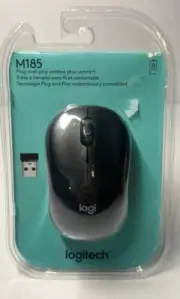 Logitech M185 Wireless Mouse 2.4 GHz with USB Receiver 1000 DPI - Black