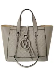 Valentino by Mario Valentino Sophie Medallion Leather Tote NoSize Grey