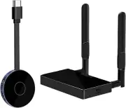 Wireless HDMI Transmitter and Receiver 4K, 5G HD HDMI Wireless Extender Recei...