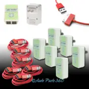 6X 4 USB PORT WALL ADAPTER+3FT CABLE POWER CHARGER RED FOR IPHONE 4S IPOD IPAD