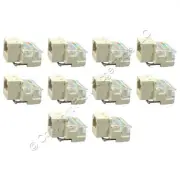 10 Cooper Aspire Desert Sand Cat5e Snap-In Modular Jacks 110 Style 8-Position