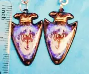 Set of Two ~ WOLF Black Arrow Head Metal ~ Ceiling Fan Pulls