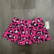 NWT P.S. Girls Skater Skirt Pink Cheetah Print Pull On Size 4