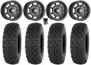 Sedona Rift 15x7 Wheels Black 32" Chicane DS Tires Polaris Ranger XP 9/1K