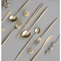 在飛比找蝦皮購物優惠-BSF餐具 一體成形不鏽鋼餐具 金色、銀色、玫瑰金色 韓國大