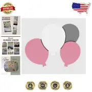 5-Balloon Pink LED Wall Light: Remote-Controlled, Color Changing for Kids' Rooms