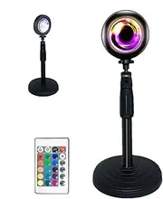 Sunset Lamp Projector - Multicolor Changing LED Sunset Lamp Projector,Rotating Night Lantern Ornament with Romantic Visual Effect for Live Streaming, Selfie