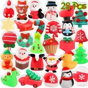 Christmas Squishies - 28 Pack Mochi Toys