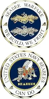 United States Seabee Warfare Challenge Coin