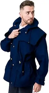[Claybourn] Unisex Dryskin Anorak - Windbreaker Waterproof Rain Jacket, Lightweight Warm Parka, Winter Coats for Men and Women